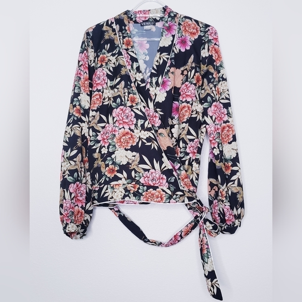 Venus Wrap Long Sleeve Top